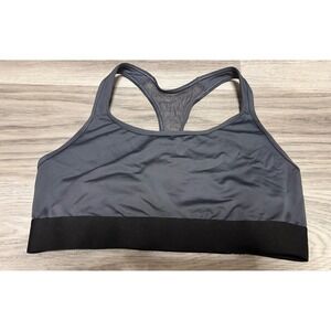 Victoria Sport Womens Racerback Mesh Sports Bra Polyester Blend M Charcoal Grey